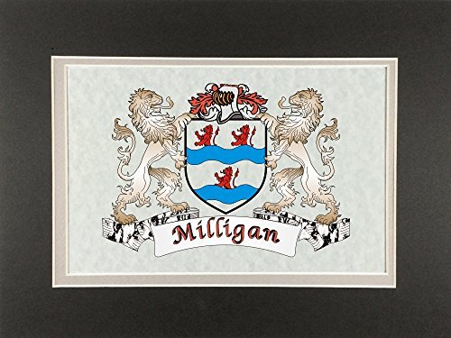 Milligan Irish Coat of Arms Print - Frameable 9&quot; x 12&quot; - $24.00