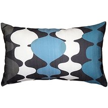 PILLOW DÉCOR Lava Lamp Charcoal Blue 19x19 Throw Pillow - £23.78 GBP+