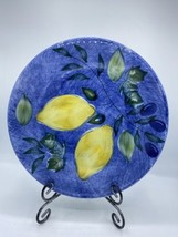12&quot; Crate And Barrel JAM Lemon Flat Footed Cake Cheese Cracker Plate Made Italy - £28.90 GBP