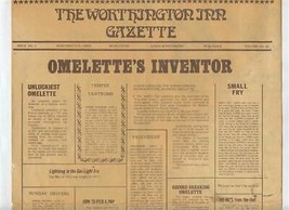 Old Worthington Inn Gazette Menu Worthington Ohio Omelettes 1980&#39;s - £22.15 GBP