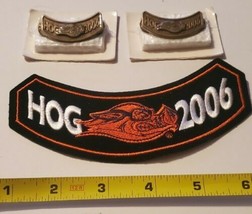 Harley Davidson 2006 HOG Rocker Patch &amp; 2 Pin Set Owners Group  - $15.00