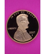Gem Proof 2007 S Ultra Deep Cameo Lincoln Memorial Cent Same Coin In Pic... - $13.65 CAD