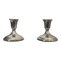 International Silver Company Candlesticks Pair Of 2 Silverplate 4&quot; Tall - £31.15 GBP