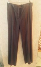 Etro Women&#39;s  Brown Pinstripe dress Wool Pants size 42/ 6 Made In Italy - $147.51