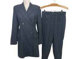 N &amp; B Classic Wool Striped Womens Pants Suit Size 10 90% Wool &amp; 10% Nylon - £24.98 GBP