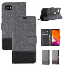 For Google Pixel 5 5 XL 4A 5G 3A XL 3 XL 2 XL Luxury Canvas Leather Wallet Case - £42.24 GBP