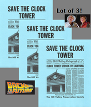 Lot Of 3 Back To The Future Save The Clock Tower Flyer Prop/Replica Mart... - $2.18