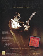 Carlos Santana Signature Series GHS guitar strings advertisement 2008 ad print - £2.83 GBP