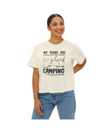 Women&#39;s Oversized Boxy T-Shirt - Comfort Colors - Camping Print - 100% R... - £22.62 GBP+