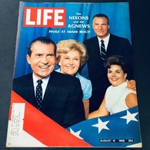 VTG Life Magazine August 16 1968 - The Nixon&#39;s and The Agnews at Miami Beach - £10.35 GBP