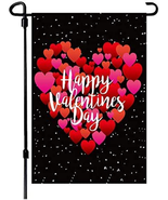 Akeydeco Valentine&#39;S Day Flag,12X18 Inch Valentine&#39;S Heart Garden Flag D... - £6.62 GBP
