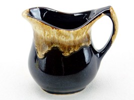 Dark Brown Drip Glaze Cream Pitcher, Robinson Ransbottom, Roseville Ohio Pottery - £15.46 GBP