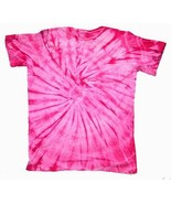 PETITE PINK SPIDER TYE DYED TEE SHIRT unisex SIZE MED hippie tie dye NEW... - £5.30 GBP