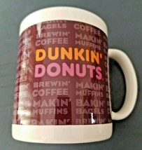 Dunkin' Donuts Coffee Mug 11oz (No Year Listed) Brewin' Coffee Makin' Muffins  - $6.90