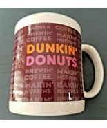 Dunkin&#39; Donuts Coffee Mug 11oz (No Year Listed) Brewin&#39; Coffee Makin&#39; Mu... - $131.37 MXN