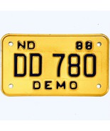 1988 United States North Dakota DEMO Special License Plate DD 780 - $20.35 CAD