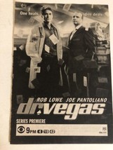 Dr Vegas Tv Series Print Ad Vintage Rob Lowe Joe Pantoliano TPA2 - £4.66 GBP