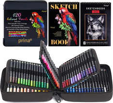 PRINA Art Supplies 120-Color Colored Pencils Set for Adults Coloring Books with  - £33.36 GBP