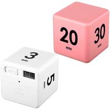 2 Pieces Cube Timers Gravity Sensor Flip Timer Kids Timer Workout Timer ... - £20.45 GBP