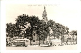 Vtg RPPC Austin Minnestota MN 1940s Mower County Court House Street w Cars - £7.36 GBP