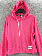 Tommy Hilfiger Sport Drop Shoulder Mesh Hoodie Women&#39;s Medium Pink L/S P... - €21,45 EUR