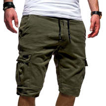 Men&#39;s Solid Color Sports Shorts Loose Tether Sports Casual Five-Point Pants Men - £20.56 GBP+