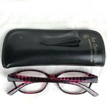 Foster Grant Monica Retro Spotted MAG Prescription Reading Glasses Purpl... - $19.22