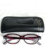 Foster Grant Monica Retro Spotted MAG Prescription Reading Glasses Purpl... - $19.22