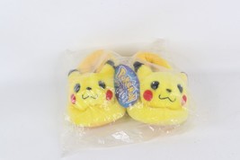 NOS Vintage 90s Pokemon Pikachu House Slippers Shoes Yellow Youth Medium... - £62.26 GBP
