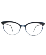 Lindberg Eyeglasses Frames 9838 Col. 115 Shiny Black Matte Bright Blue 5... - $296.99