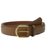 RALPH LAUREN Caramel Brown Faux Leather Gold Buckle Logo Belt XL - $41.01 CAD