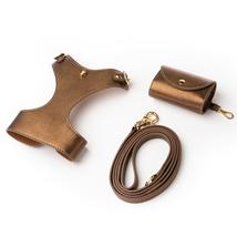 3in1 Set - Dog Harness, Leash, Dispenser Bag - Tino Bronze - £128.69 GBP
