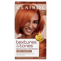 Clairol Textures &amp; Tones Hair Dye, Permanent Hair Color, 8RO Sunset Copper - £7.77 GBP