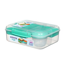 Sistema To Go, 1.65L/6.9 Cups, 1 Pack, Plastic Rectangular Bento Lunch with Yogu - $26.03