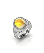 7.00 Carat 7.30 Carat Natural PUKHRAJ RING Silver Plated Adjustable Ring... - $1,023.80 MXN