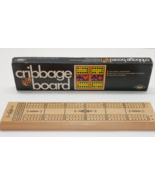 Vintage 1968 Lowe Cribbage Board Solid Wood 12&quot; Two Player No Instructions - £7.89 GBP