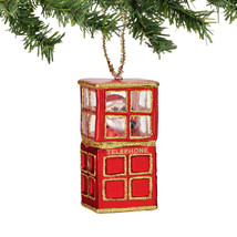 Dept  56 Santa in a Red Telephone Booth Christmas Ornament  - £7.78 GBP