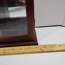 Vintage Cherry Wood Glass Mirrored Wall Table Display Case Curio Cabinet - $53.35