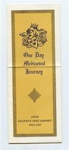 One Day Mediaeval Journey from Shannon Free Airport Ireland Brochure Map 1950&#39;s - £14.08 GBP