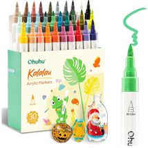 30 Vibrant Waterproof Acrylic Paint Markers for Endless Creative Projects - $39.55