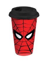 The Amazing Spider-Man Mask 12 oz Double Wall Ceramic Travel Mug NEW UNUSED - $8.79