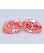 PINK Oval Pair Fancy 1.19 Cts VS1 Lab Grown CVD Diamond for Earring - €583,50 EUR