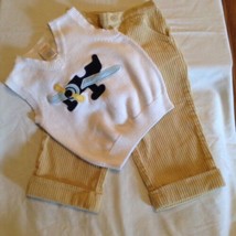 Mothers Day Size 18  24 mo  Gymboree vest sweater corduroy pants 2 pc set outfit - £15.16 GBP