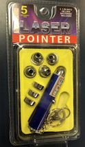 Laser Pointer Key Chain with 5 Interchangeable Heads (Blue Barrel) - $8.17