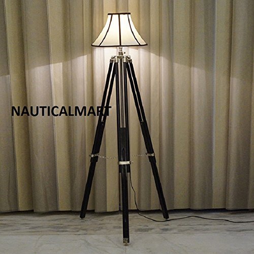 NauticalMart Black Tripod Floor Lamp Stand