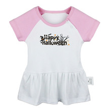 Happy Halloween Newborn Baby Girls Dress Toddler Infant 100% Cotton Clothes - £10.37 GBP