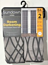 Sundown Eclipse Room Darkening Rod Pocket Panel Pair 52x84in Hyland Grey - $37.99