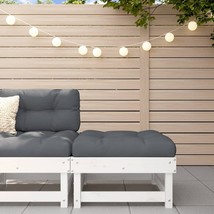 Garden Footstool White Solid pine wood 24.0 x 23.8 x 11.8 in - $168.49