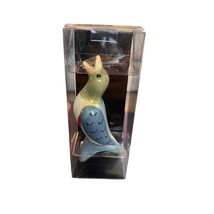 Pfaltzgraff Pie Bird Blue Green White Red Songbird Vent Ceramic Baking Tool - $14.84