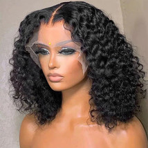 Glueless Wig 12A Short Bob Wig Deep Wave Human Hair Wigs Water Wave Frontal Wig  - $89.99+